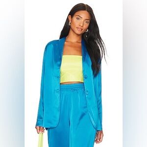 Show Me Your MuMu Felix Blazer In Blue Satin